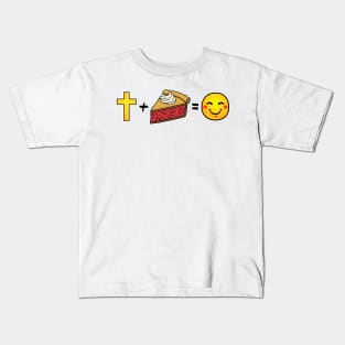 Christ plus Cherry Pie equals happiness Kids T-Shirt